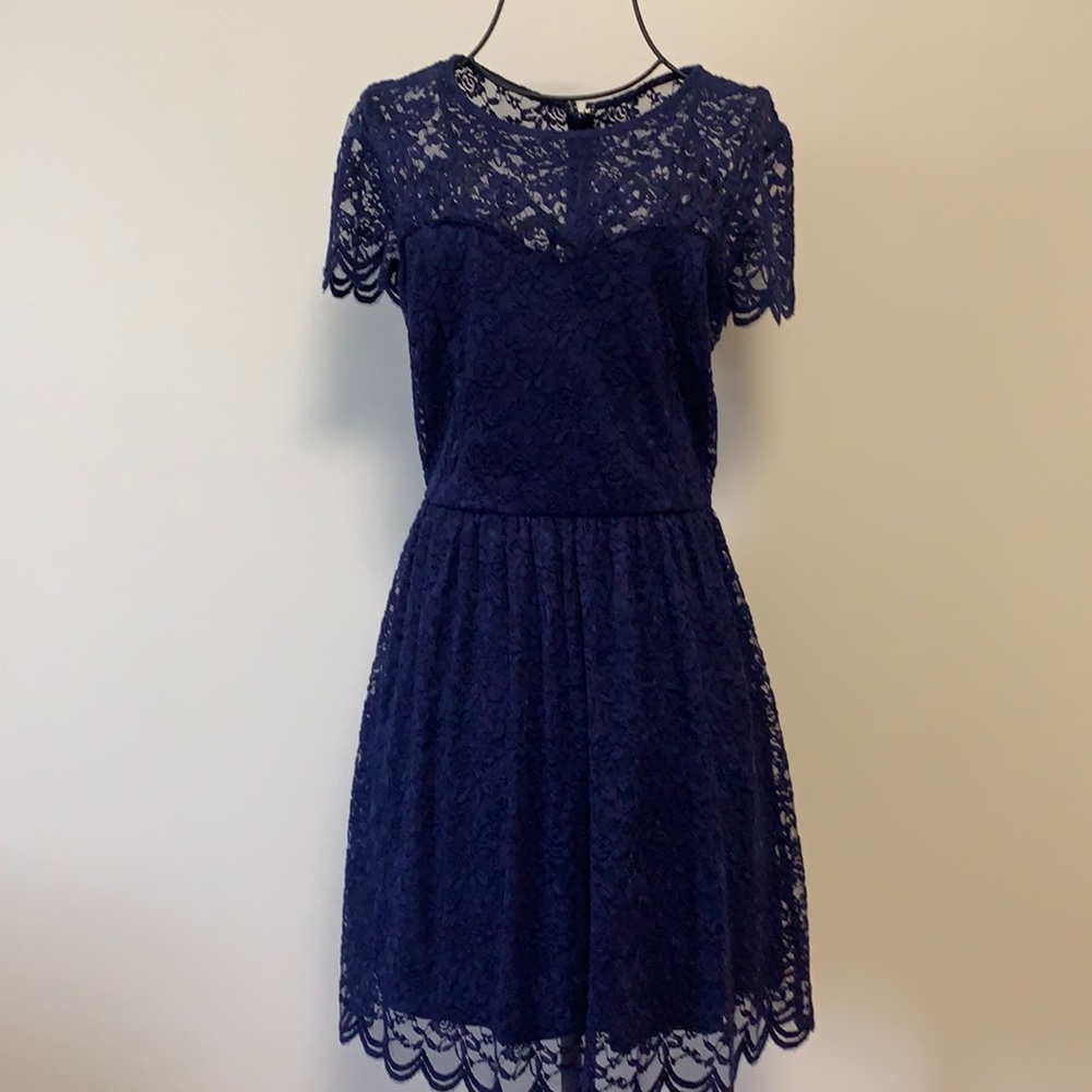 Blue lace dress
